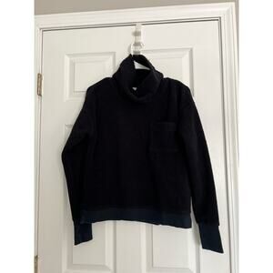 Vineyard Vines Cozy Fleece Black Sherpa Funnel Neck Top/ Sweatshirt Sz: XS